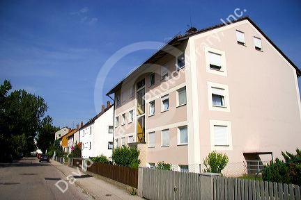 Mid rise housing in Friesing, Germany.