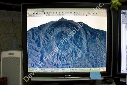 A 3D civil design model on a computer screen.
