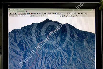 A 3D civil design model on a computer screen.