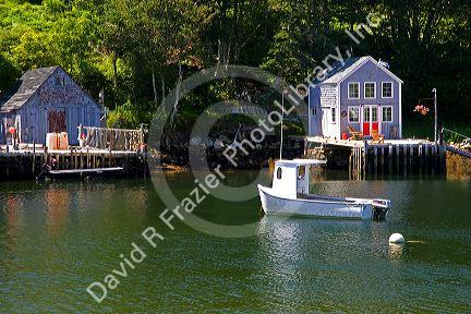 A boat house at Boutiliers Cove, Nova Scotia, Canada.