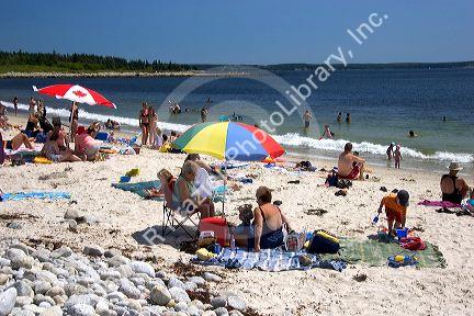 Beach scene on the Atlantic Coast side of Nova Scotia, Canada.