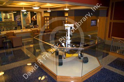 Mars Rover replica in the McDonnel Center for Earth and Planetary Science at Washington University, St. Louis, Missouri.