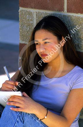 Portrait of an Asian American teen girl. MR