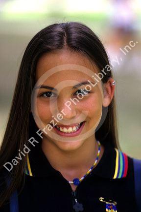 Portrait of a teen girl in Mississippi.