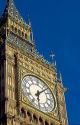 Big Ben clock tower on parliament building in London, england.