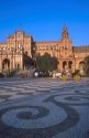 Horse drawn carriage in the Plaza de Espana in Seville, Spain.