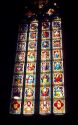 Stained glass window in the Dom Cathedral at Cologne, Germany.