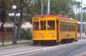 Trolley  street car in Ybor City, Tampa, Florida.