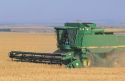 Wheat harvest near Pendleton, Oregon using a John Deere combine.