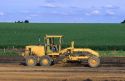 Road grader at road construction along state highway 60 in Northwest Iowa.