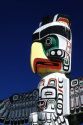 A totem pole In Vancouver, Canada.