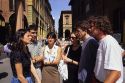 Italian university students in Bologna.