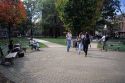 Students walk on the Ohio State University campus in Columbus, Ohio.