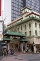 Entrance to Chinatown with modern office building in background at San Francisco, California.