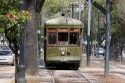 Street car trolley in New Orleans, Louisiana.