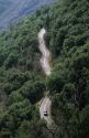 Winding road to Sequoia National Park, California.