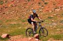 Mountain biking in the desert near Moab, Utah.