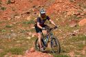 Mountain biking in the desert near Moab, Utah.