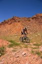 Mountain biking in the desert near Moab, Utah.
