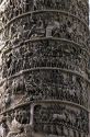 Carvings on a column in Rome, Italy.