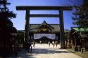 Entrance to the Yasukunai Shrine in Tokyo, Japan.