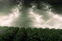 Sprinkler irrigation in an Idaho potato field near Glenns Ferry.