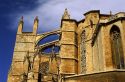 Flying buttresses on the Palma Cathedral in Majorca, Spain.