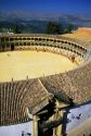 The bull ring in Ronda, Spain.  Oldest bull fighting ring in the world.