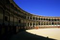 The bull ring in Ronda, Spain.  Oldest bull fighting ring in the world.