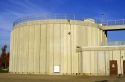 Sewage  anaerobic digestion tank at sewage treatment plant in Boise, Idaho.