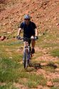 Mountain biking in the desert near Moab, Utah.