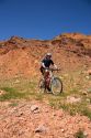 Mountain biking in the desert near Moab, Utah.