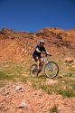 Mountain biking in the desert near Moab, Utah.