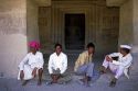 Indian men at the Ellora Caves in India.