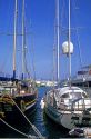Sailboats docked at Puerto Banus, Spain.