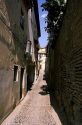 Narrow street in Madrid, Spain.