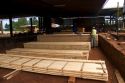 Freshly sawed lumber at a mill in Argentina.