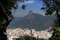 Rio de Janeiro, Brazil. Hillside with Christ statue.