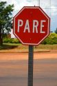 Stop sign in Argentina.