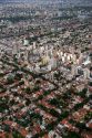 Aerial view of suburban Buenos Aires, Argentina.