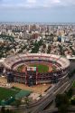 Aerial view of The River football soccer stadium in Buenos Aires, Argentina.