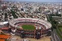 Aerial view of The River football stadium in Buenos Aires, Argentina.