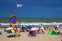 Beach scene at Pinamar, Argentina.