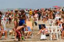 Beach scene at Pinamar, Argentina.