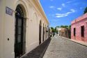 Narrow street in Colonia, Uraguay.