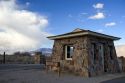 Police Sentry Post at the Manzanar war relocation camp for Japanese Americans during WWII in the Owens Valley near Lone Pine, California.