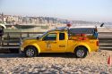 A lifeguard rescue truck at Venice Beach in Los Angeles, California.