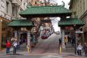The Dragon Gate on Grant Ave. and Bush Street entrance to Chinatown, San Francisco, California.