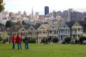 Victorian Housing near Alamo Park in San Francisco, California.