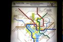 Map of the Metrorail system in Washington, D.C.